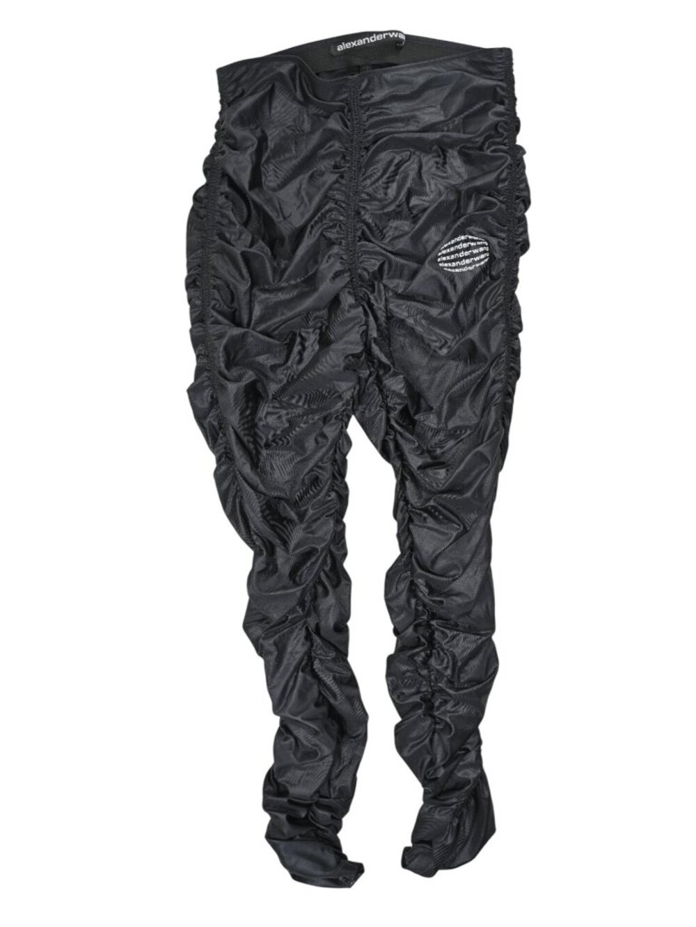 Alexander Wang Ruched High-Waisted Leggings in Black